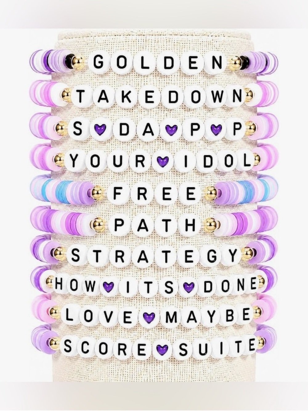 10 pcs Korea pop march bracelets set